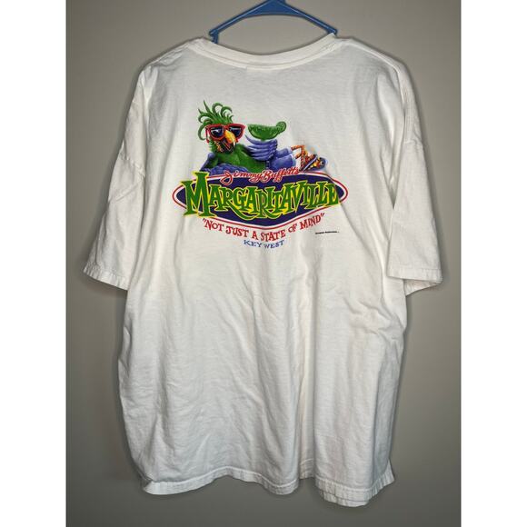 2000s Jimmy Buffett Margaritaville State Of Mind Parrot Heads Tourist Shirt 2XL - Picture 1 of 9